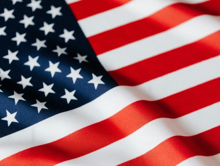 waving flag of united states of america